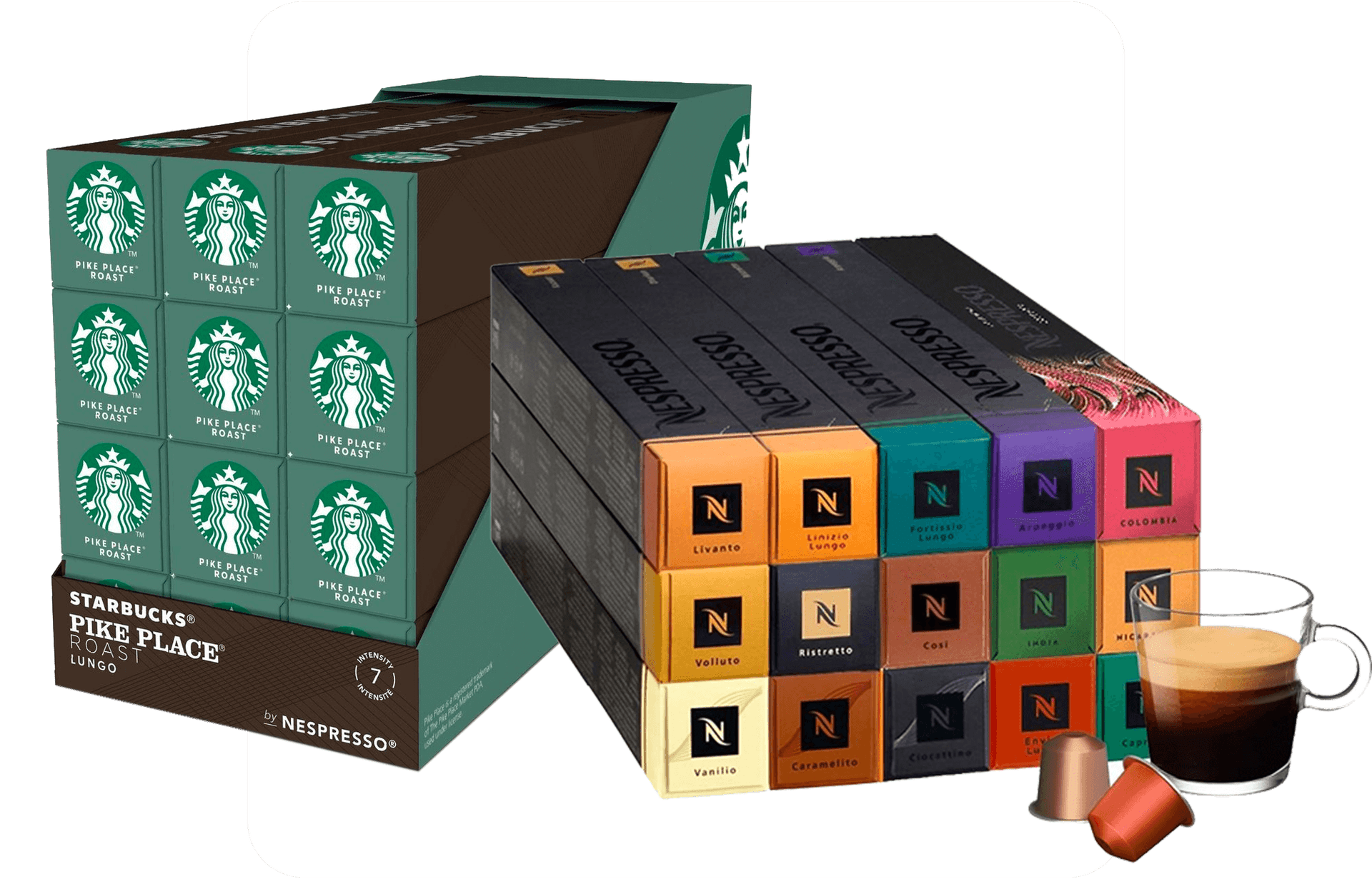 Overzicht van alle Nespresso koffiecups aanbiedingen